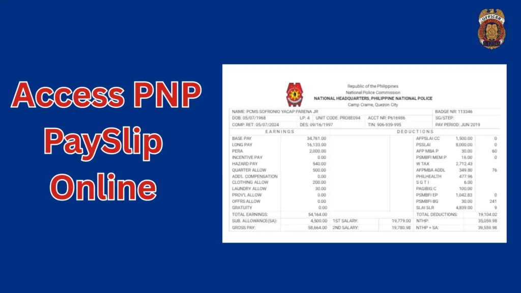 PNP Payslip | PNP Online Payslip login and Reset password 2025 1 PNP pay Slip