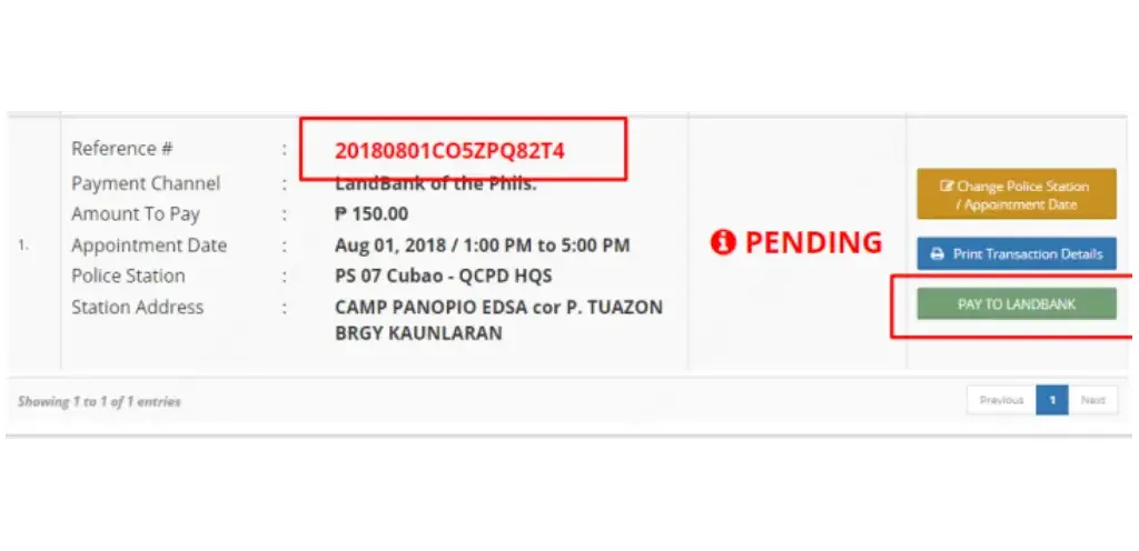 Home 5 police clearance online payment