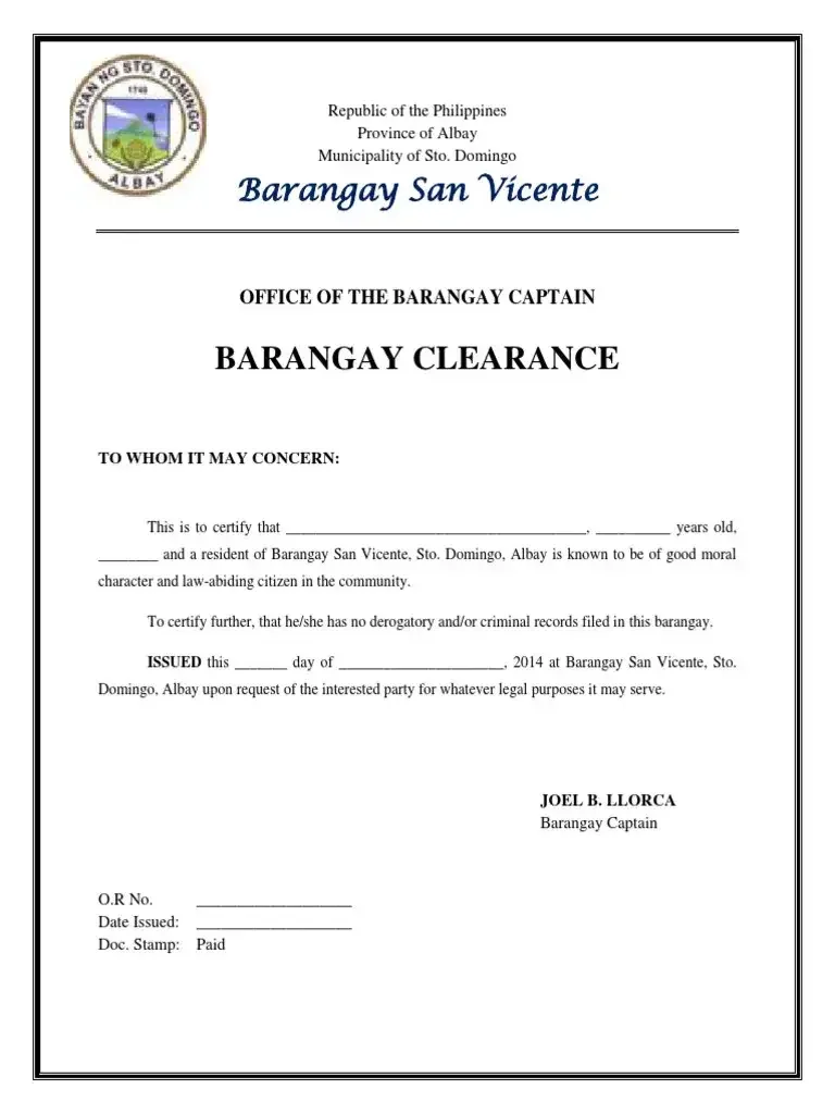 How To Get a Barangay Clearance, Barangay Certificate in The Philippines 2 barangay clearance certificate
